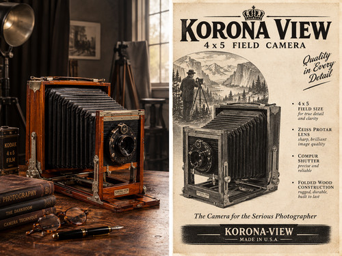 Antique 1910s korona - 1910s, 4x5